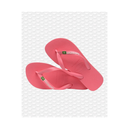 HAVAIANAS Brasil Logo Pink Porcelaine - Tongs Femme | Les4Nages