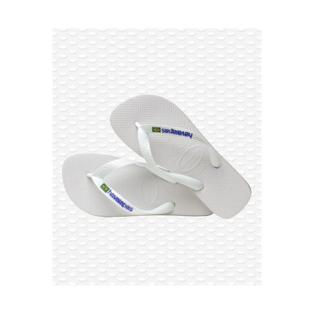 HAVAIANAS Brasil Logo White - Tongs Femme | Les4Nages