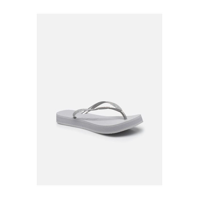 HAVAIANAS Slim Flatform Glitter Ice Grey - Tongs Femme HAVAIANAS Slim Flatform Glitter Ice Grey - Tongs Femme