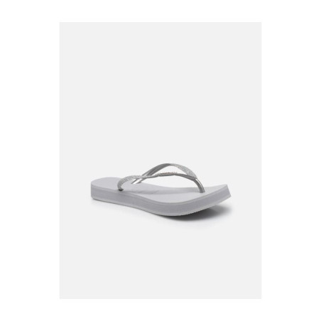 HAVAIANAS Slim Flatform Glitter Ice Grey   - Tongs Femme