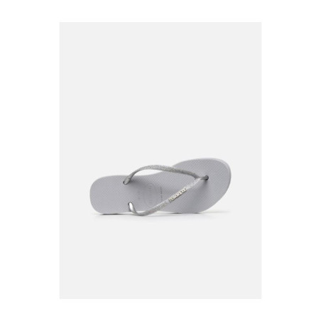 HAVAIANAS Slim Flatform Glitter Ice Grey - Tongs Femme | Les4Nages
