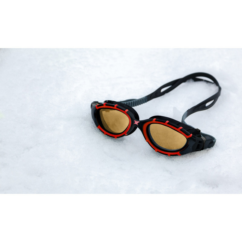 ZOGGS Predator Flex Polarisées Ultra Red Black Copper - Smaller Fit  - Lunettes Triathlon et natation