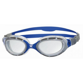 ZOGGS Predator Flex Grey Blue Clear - Regular Fit - Lunettes Triathlon et natation