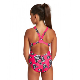 Arena G Funny Dogs (6-14ans) V back - Freak Rose Multi  - Maillot Fille Natation