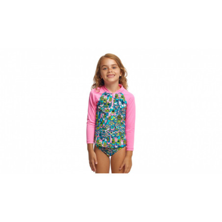 Veste enfant FUNKITA Toddler Girl's Zippy Rash Vest - Feather Fairy | Les4Nages