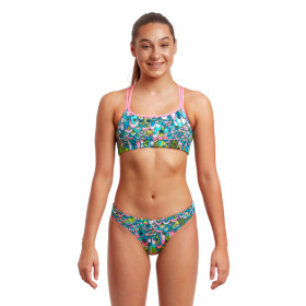 FUNKITA Fille (8-14ans)  Feather Fairy - Criss Cross 2 pieces - Maillot de bain Natation Fille 2 pieces