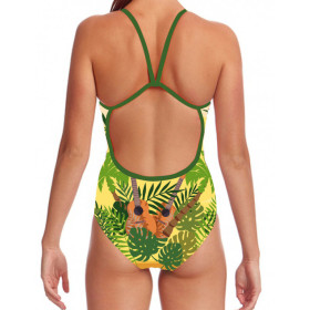 SWEAMS ALOHA TIKI - Maillot femme 1 piece bretelles fines