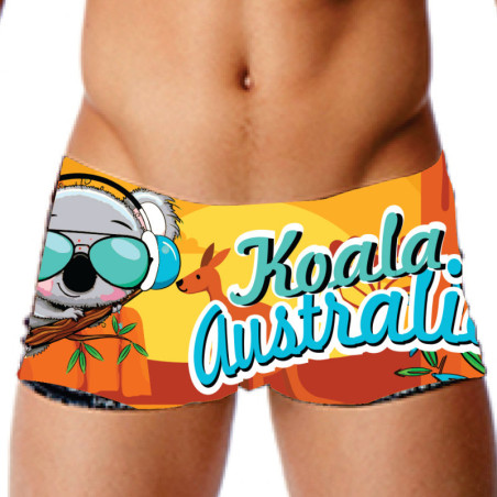 SWEAMS TRUNKS KOALA AUSTRALIA Sunset Orange - Boxer homme | Les4Nages