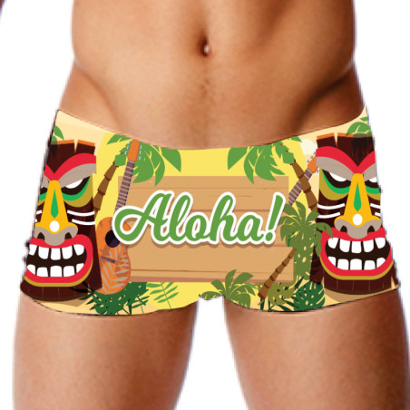 SWEAMS TRUNKS ALOHA TIKI- Boxer homme | Les4Nages