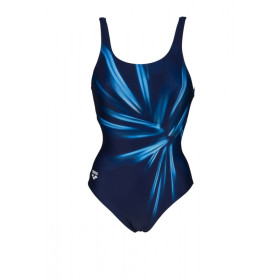 Arena BLOSSOM U Back - Navy Martinica Multi  - Maillot Natation Femme  Noir