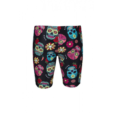 ARENA CRAZY SKULLS CARNIVAL Jammer - Black Multi | Les4Nages