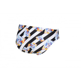 Arena CRAZY DIAMONDS Brief -  Black White Multi - Maillot Natation Homme