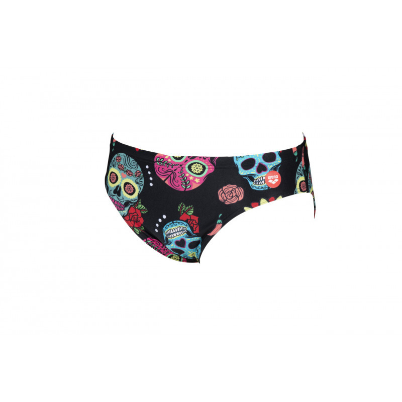Arena CRAZY SKULLS CARNIVAL Brief -  Black Multi - Maillot Natation Homme