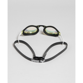 ARENA Cobra SWIPE MIRROR Yellow Copper White - Lunettes Natation Blanches et Or