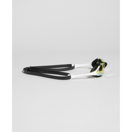 ARENA Cobra SWIPE MIRROR Yellow Copper White - Lunettes Natation Blanches et Or | Les4Nages