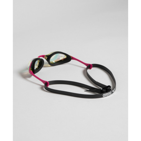 ARENA Cobra SWIPE MIRROR Yellow Copper Pink - Lunettes Natation Rose et or | Les4Nages