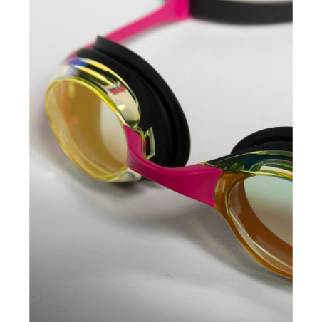 ARENA Cobra SWIPE MIRROR Yellow Copper Pink - Lunettes Natation Rose et or | Les4Nages