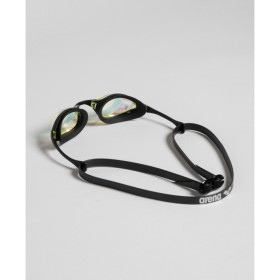 ARENA Cobra SWIPE MIRROR Yellow Copper Black - Lunettes Natation Noir et Jaune