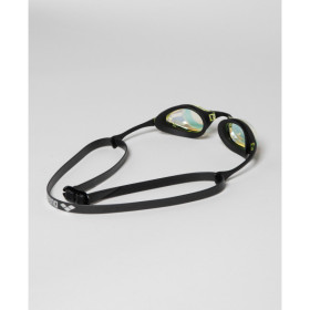 ARENA Cobra SWIPE MIRROR Yellow Copper Black - Lunettes Natation Noir et Jaune