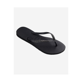 HAVAIANAS Slim Glitter II Black/ Dark/ Grey Metallic - Tongs Femme