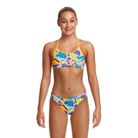 FUNKITA Fille (8-14ans) Jumbled Up - Racerback 2 pieces - Maillot de bain Natation Fille 2 pieces Collection Flying Start