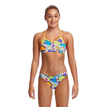 FUNKITA Fille (8-14ans) Jumbled Up - Racerback 2 pieces - Maillot de bain Natation Fille 2 pieces Collection Flying Start | Les4Nages