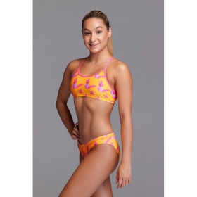 FUNKITA Fille (8-14ans) Pineapple Punch - Racerback 2 pieces - Maillot de bain Natation Fille 2 pieces Collection Flying Start