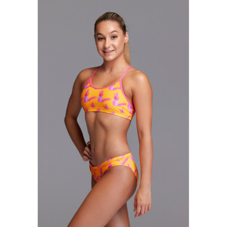 FUNKITA Fille (8-14ans) Pineapple Punch - Racerback 2 pieces - Maillot de bain Natation Fille 2 pieces Collection Flying Start | Les4Nages