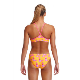 FUNKITA Fille (8-14ans) Pineapple Punch - Racerback 2 pieces - Maillot de bain Natation Fille 2 pieces Collection Flying Start