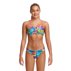 FUNKITA Fille (8-14ans) Rat Pack - Racerback 2 pieces - Maillot de bain Natation Fille 2 pieces Collection Flying Start