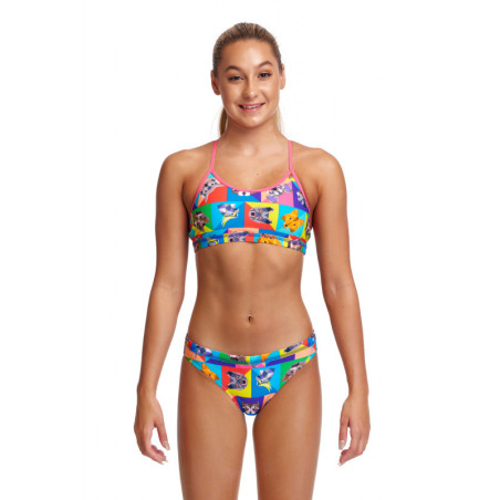 FUNKITA Fille (8-14ans) Rat Pack - Racerback 2 pieces - Maillot de bain Natation Fille 2 pieces Collection Flying Start | Les4Nages