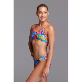 FUNKITA Fille (8-14ans) Rat Pack - Racerback 2 pieces - Maillot de bain Natation Fille 2 pieces Collection Flying Start