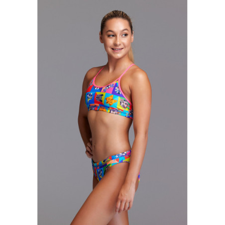 FUNKITA Fille (8-14ans) Rat Pack - Racerback 2 pieces - Maillot de bain Natation Fille 2 pieces Collection Flying Start | Les4Nages