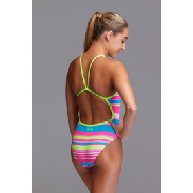 Funkita Fille (8-14 ans) Barbie Blue - Single Strap - Maillot de bain Natation Fille 1 piece Flying Start Collection