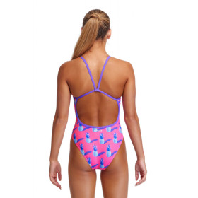 Funkita Fille (8-14 ans) Pine Time - Single Strap - Maillot de bain Natation Fille 1 piece Flying Start Collection