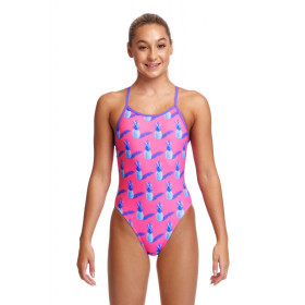 Funkita Fille (8-14 ans) Pine Time - Single Strap - Maillot de bain Natation Fille 1 piece Flying Start Collection