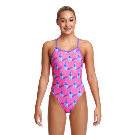 Funkita Fille (8-14 ans) Pine Time - Single Strap - Maillot de bain Natation Fille 1 piece Flying Start Collection | Les4Nages