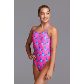 Funkita Fille (8-14 ans) Pine Time - Single Strap - Maillot de bain Natation Fille 1 piece Flying Start Collection