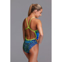  ARENA One Placed Print Short - Black Soft Green - Boxer Natation 