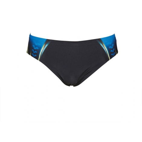  ARENA One Placed Print Brief - Black Pix Blue - Maillot Natation 