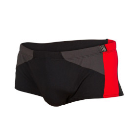 ZEROD Black Grey Red Trunks Natation - Boxer Homme