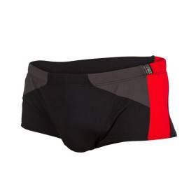 ZEROD Trunks Black Grey Red Trunks Natation - Boxer Natation Homme