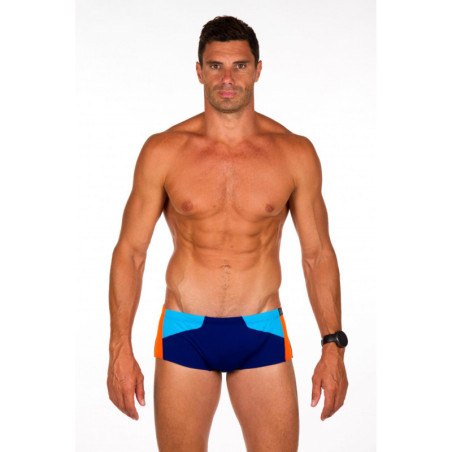 ZEROD Trunks Dark Blue / Atoll / Orange Trunks Natation - Boxer Natation Homme | Les4Nages