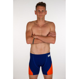 ZEROD BOXER Dark Blue / Atoll / Orange - Aquashort  Natation Homme