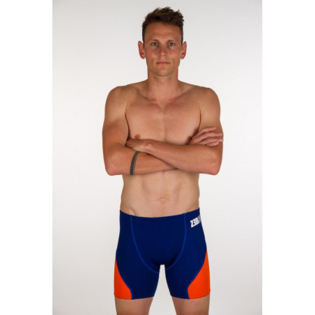 ZEROD BOXER Dark Blue / Atoll / Orange - Aquashort Natation Homme | Les4Nages