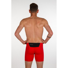 ZEROD BOXER Black Grey Red - Aquashort boxer Natation Homme