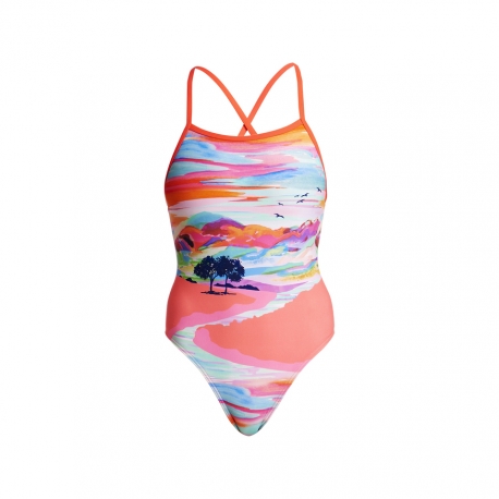 Funkita Red Centre - Tie Me Tight - Maillot Femme Natation