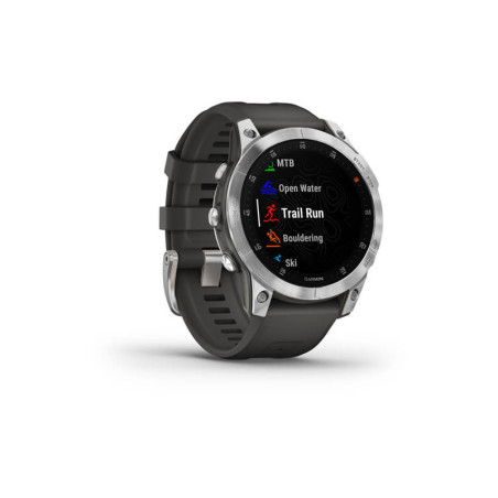 GARMIN EPIX 2 Acier - Silver avec bracelet gris - Montre GPS Running - EN STOCK | Les4Nages
