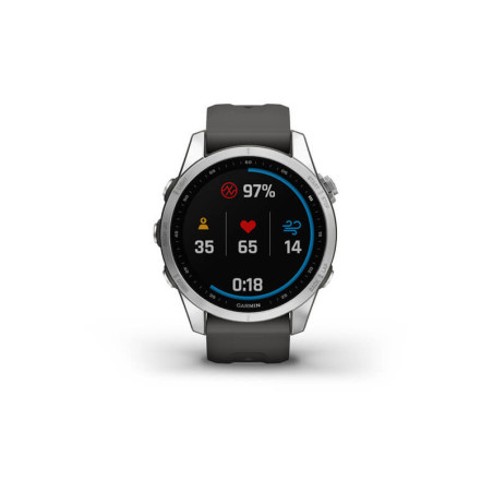 GARMIN FENIX 7S - Silver avec bracelet gris - Montre GPS Running | Les4Nages
