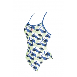 ARENA EYES TIE BACK ONE PIECE ROYAL MULTI-ROYAL - Maillot Natation Femme 1 piece 
